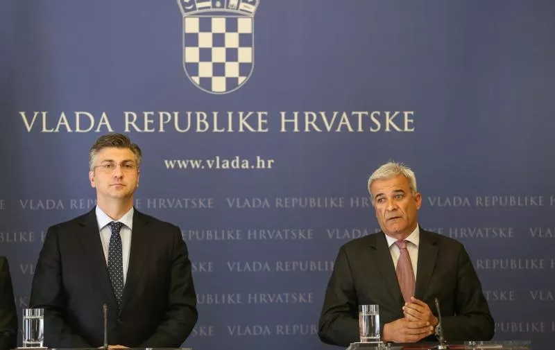 10.04.2017., Zagreb - Na sjednici Vlade premijer Plenkovic imenovao Antu Ramljaka povjerenikom za Agrokor. 
Photo.