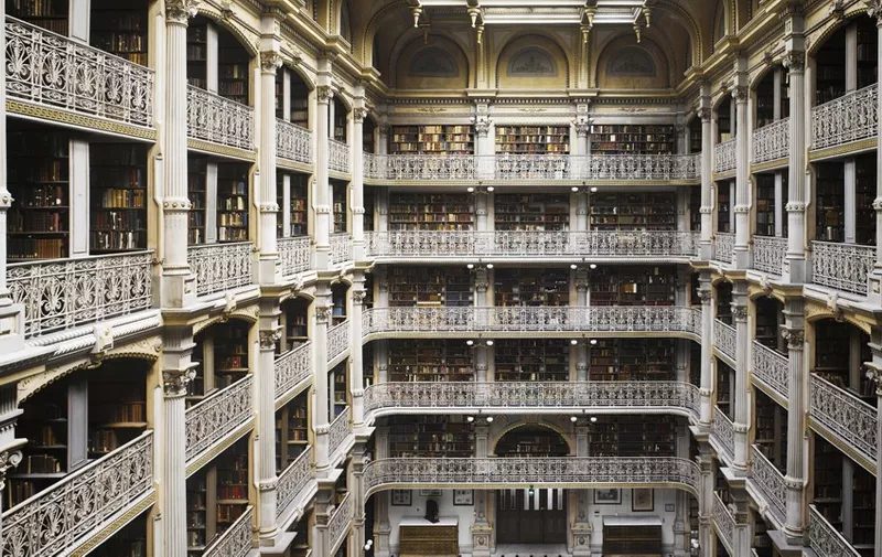 Knjižnica George Peabody. Baltimore, SAD
