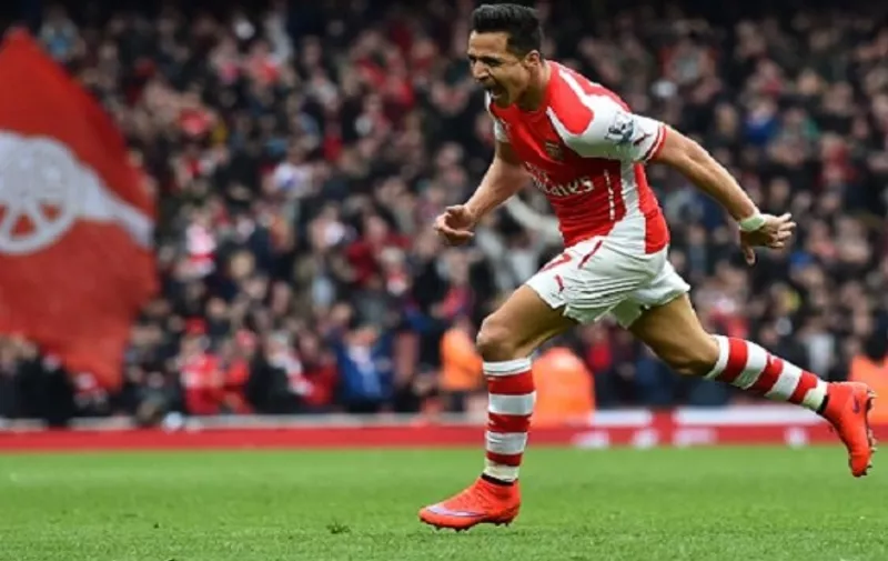 Arsenal&#8217;s Chilean striker Alexis Sanchez celebrates after scoring their third goal during the English Premier League football match between Arsenal and Liverpool at the Emirates Stadium in London on April 4, 2015. AFP PHOTO / RESTRICTED TO EDITORIAL USE. NO USE WITH UNAUTHORIZED AUDIO, VIDEO, DATA, FIXTURE LISTS, CLUB/LEAGUE LOGOS OR LIVE SERVICES. ONLINE IN-MATCH [&hellip;]
