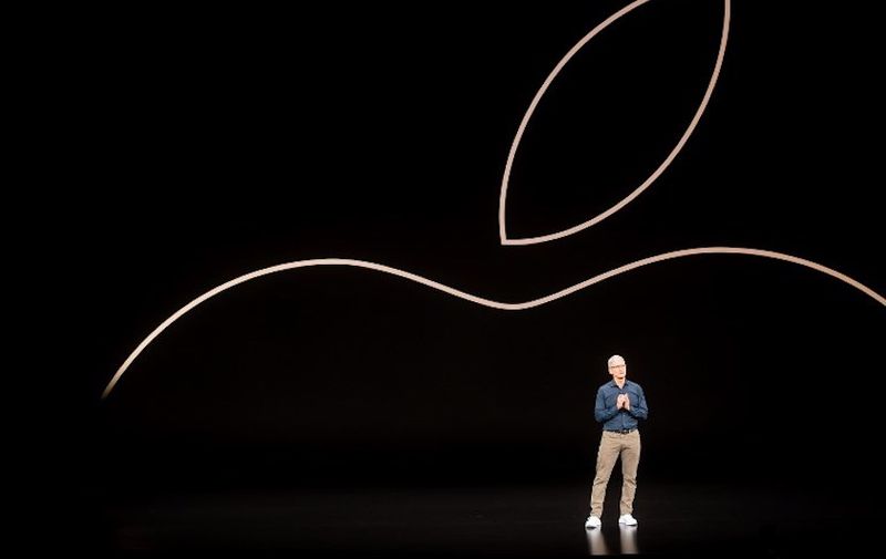 (FILES) In this file photo taken on September 12, 2018 Apple CEO Tim Cook speaks during a product launch event on September 12, 2018, in Cupertino, California.
Apple chief executive Tim Cook on October 2, 2018 said the company is devoted to protecting people's privacy, with data encrypted and locked away on servers even in China.
Cook called privacy as one of the most important issues of this century, and maintained that the US-based technology colossus even safeguards data Chinese law requires it to keep stored in that country.

 / AFP PHOTO / NOAH BERGER