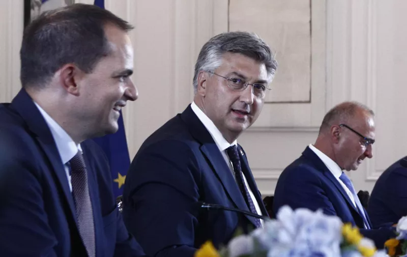 Διμερής συνάντηση του Πρωθυπουργού Κυριάκου Μητσοτάκη με τον Πρωθυπουργό της Κροατίας, Andrej Plenkovic. Δευτέρα 21 Αυγούστου 2023 (ΣΩΤΗΡΗΣ ΔΗΜΗΤΡΟΠΟΥΛΟΣ / EUROKINISSI) Photo: Sotiris Dimitropoulos/EUROKINISSI/PIXSELL