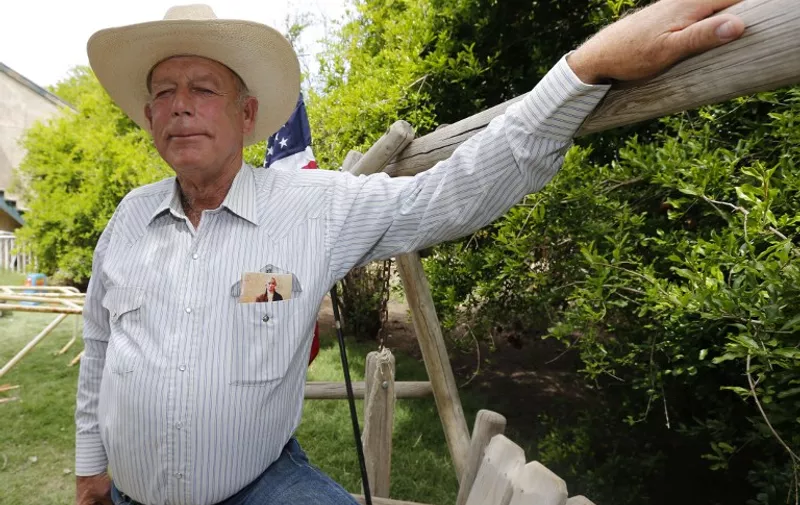 MESQUITE, NV - APRIL 11: Rancher Cliven Bundy poses for a photo outside his ranch house on April 11, 2014 west of Mesquite, Nevada. Bureau of Land Management officials are rounding up Cliven Bundy's cattle, he has been locked in a dispute with the BLM for a couple of decades over grazing rights.   George Frey/Getty Images