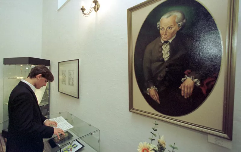 (FILES) An undated file photo shows the museum of philosopher Immanuel Kant in the Russian enclave of Kaliningrad. Kaliningrad is marking 12 February 2004 the 200th anniversary of the death of the German philosopher. AFP PHOTO (Photo by STRINGER / AFP)