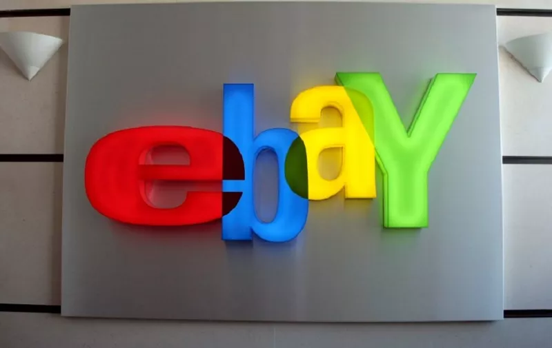 Picture taken on July 01, 2008 of the Internet auctioneer logo at Ebay-France headquarters in Paris. A Paris court ordered on June 30, 2008 eBay to pay 40 million euros (63 million dollars) in damages to Louis Vuitton for selling fake luxury goods online. EBay, the world's largest online auctioneer, immediately announced it was lodging an appeal and rejected the view that the court decision was a victory for copyright law. AFP PHOTO JACQUES DEMARTHON / AFP PHOTO / JACQUES DEMARTHON