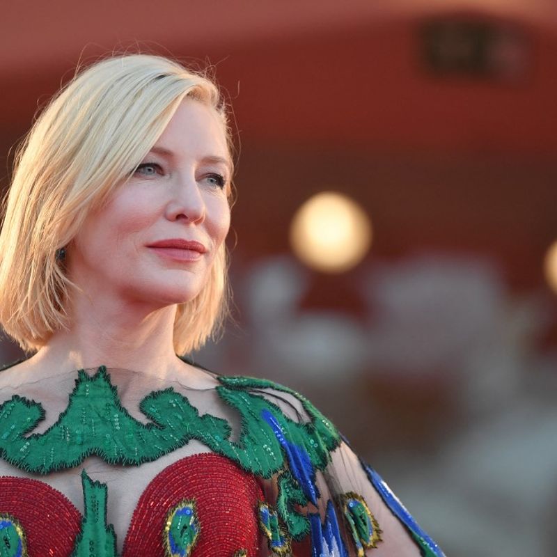Jury President of the 77th Venice Film festival, Australian-US actress Cate Blanchett arrives to attend the closing ceremony of the 77th Venice Film Festival, on September 12, 2020 at Venice Lido, during the COVID-19 infection, caused by the novel coronavirus. (Photo by Tiziana FABI / AFP)