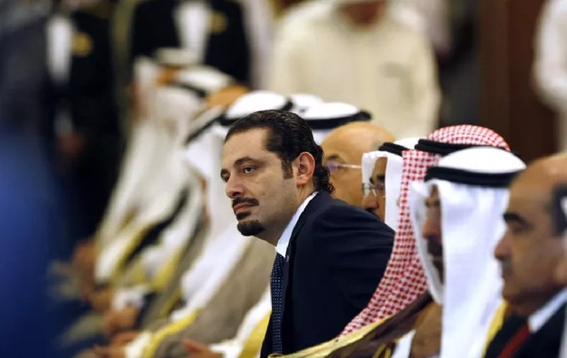 Lebanese Prime Minister Saad al-Hariri (C) attends the opening ceremony of the  second "Kuwait Financial Forum" in Kuwait City on October 31, 2010. AFP PHOTO/STR / AFP PHOTO / -