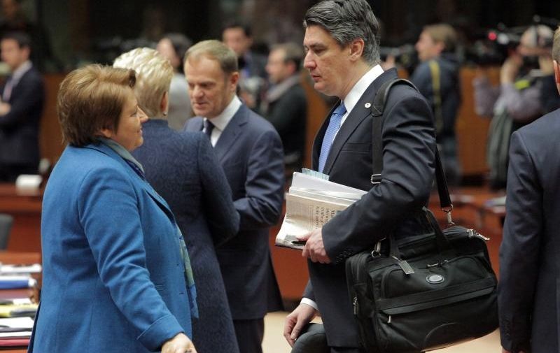 18.12.2015., Bruxelles, Belgija - Premijer Zoran Milanovic na sastanku Europskog vijeca. 
Photo: Tomislav Krasnec/PIXSELL