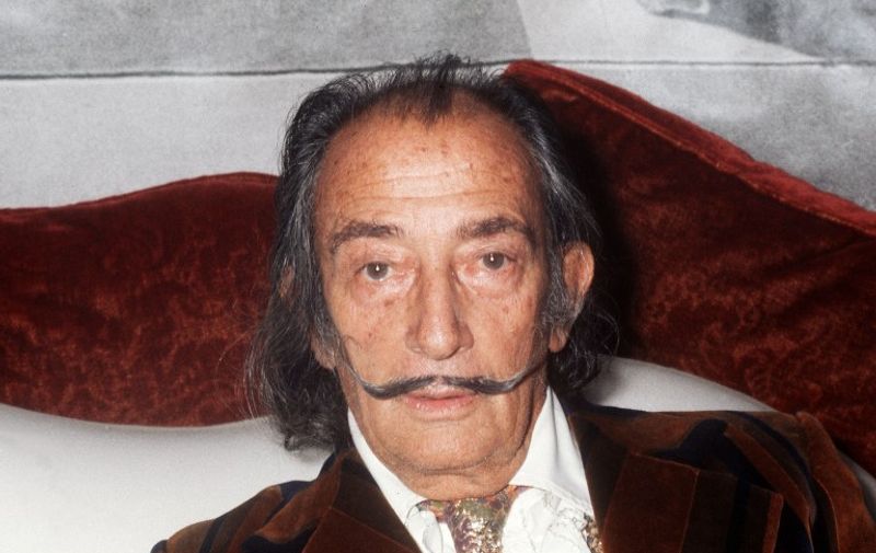 A portrait of Spanish artist Salvador Dali (1904-89) taken December 1972 in Paris. One of his best-known paintings is "The Persistence of the Memory".         AFP PHOTO