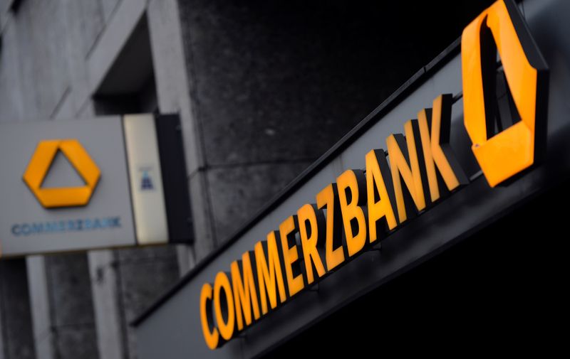 (FILES) A photo taken on November 23, 2012 in Cologne, western Germany shows the entrance of a subsidiary of Germany's second-biggest bank Commerzbank. Commerzbank announced said on January 23, 2013 it is looking to axe 4,000-6,000 jobs -- or about 10 percent of its workforce -- by 2016.  AFP PHOTO / PATRIK STOLLARZPATRIK STOLLARZ/AFP/Getty Images ORG XMIT: 85 ORIG FILE ID: 516741554