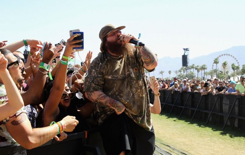 INDIO, CA &#8211; APRIL 17: Recording artist Action Bronson performs onstage during day 1 of the 2015 Coachella Valley Music And Arts Festival (Weekend 2) at The Empire Polo Club on April 17, 2015 in Indio, California. Karl Walter/Getty Images for Coachella/AFP