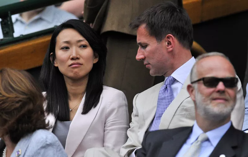 Jeremy Hunt and wife Lucia
Wimbledon Tennis Championships, London, Britain - 03 Jul 2011
Novak Djokovic wins the Mens Singles Wimbledon Tennis Championships, Image: 222504731, License: Rights-managed, Restrictions: , Model Release: no, Credit line: Profimedia, TEMP Rex Features