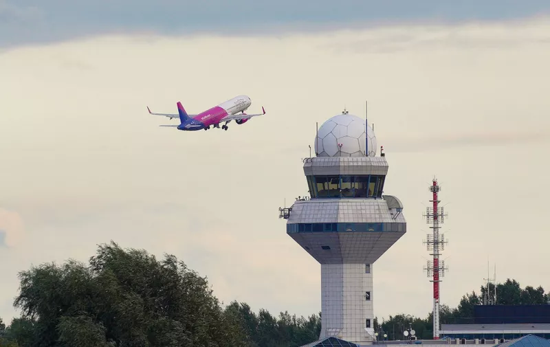 A WizzAir aircraft is seen after takeoff at Chopin International Airport in Warsaw, Poland on September 2, 2020. The Polish government has banned direct flights from 44 countries starting September 2 to prevent the spread of the coronavirus. Countries falling under the restrictions include the United States, Brazil, Spaind, Israel and India.
Poland Bans Direct Flghts From 44 Countries To Limit Spread Coronavirus, Warsaw - 02 Sep 2020,Image: 611804487, License: Rights-managed, Restrictions: , Model Release: no, Credit line: Profimedia