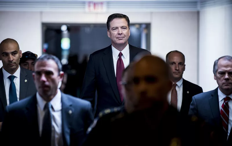 Former FBI Director James Comey leaves the Senate Office Building after testifing at a closed hearing of the Senate Select Intelligence Committee on Capitol Hill in Washington, D.C. on June 8, 2017. Comey testified about his interactions with President Donald Trump that included the alleged pressure Comey felt to stop certain investigations regarding Russia and its interference in the presidential election.  Comey was abruptly fired by the president last month.  Photo by /UPI, Image: 335832962, License: Rights-managed, Restrictions: , Model Release: no, Credit line: Profimedia, UPI