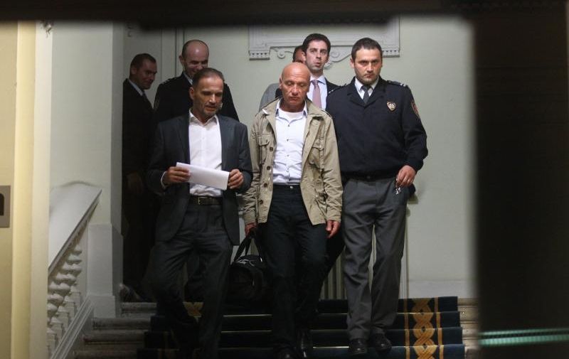 21.10.2014., Zagreb - Petar Pripuz odlazi iz sudnice nakon sto mu je prihvacena jamcevina od 7.5 milijuna kuna. Photo:Zeljko Lukunic/PIXSELL