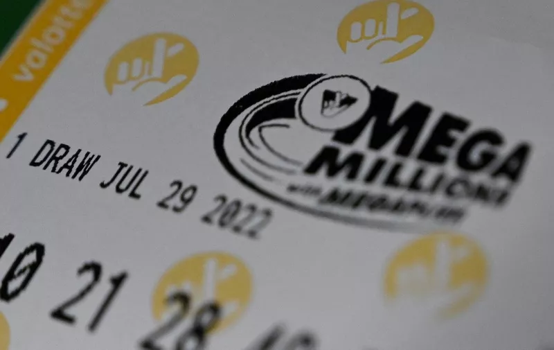 A Mega Millions lottery ticket at a store on July 29, 2022 in Arlington, Virginia. - The jackpot for Friday's Mega Millions is now $1.1 billion, the second-largest jackpot in game history. (Photo by OLIVIER DOULIERY / AFP)