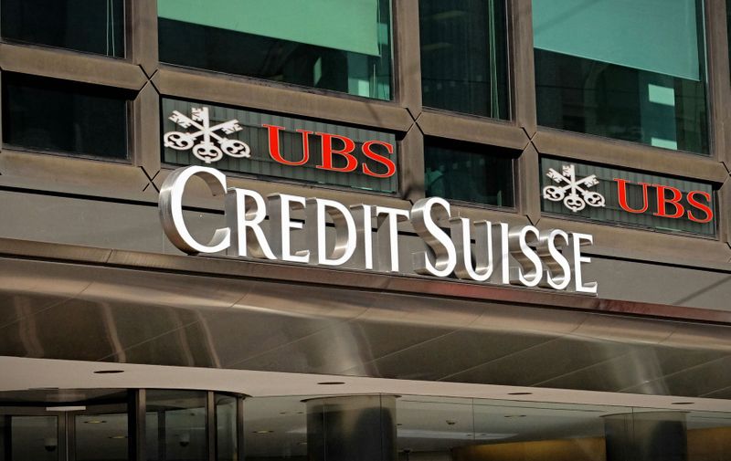 Switzerland - March 19, 2023.UBS intends  to buy Credit Suisse bank.Symbolic photo,Image: 763846836, License: Rights-managed, Restrictions: * France, Germany and Italy Rights Out *, Model Release: no