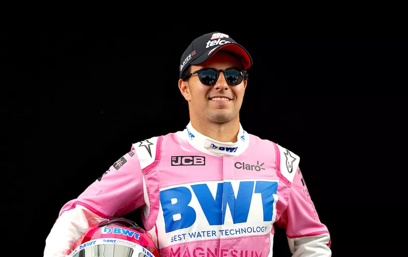 MELBOURNE, AUSTRALIA - MARCH 12: Sergio Perez of Mexico and Racing Point poses for a photo in the Paddock during previews ahead of the F1 Grand Prix of Australia at Melbourne Grand Prix Circuit on March 12, 2020 in Melbourne, Australia. (Photo by Robert Cianflone/Getty Images)
