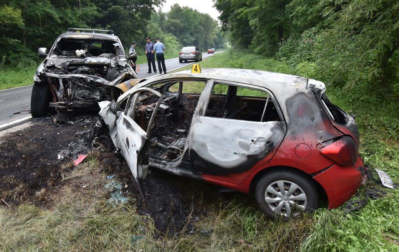 26.07.2019., Ziskovec/Strukovec- Teska prometna nezgoda u kojoj su se zapalila 2 automobila.
Photo: Vjeran Zganec Rogulja/PIXSELL