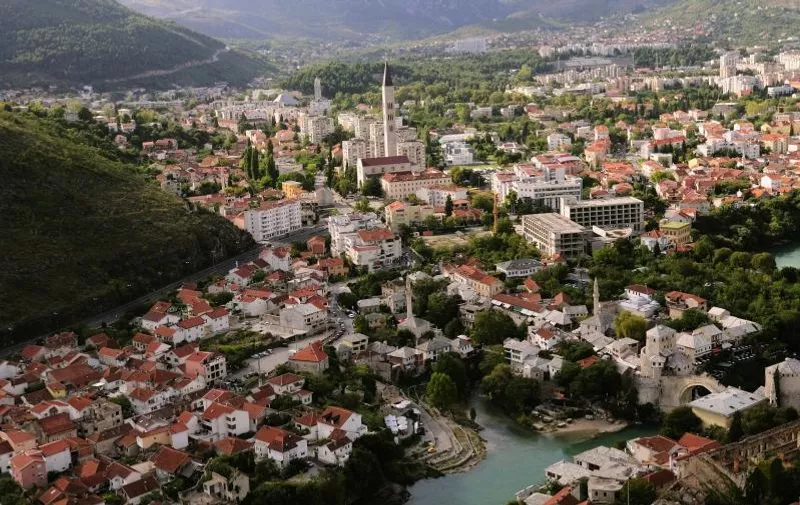 29.09.2010. ,Mostar &#8211; Pogled na grad Mostar iz zraka. Photo:Stojan Lasic/VLM/PIXSELL
