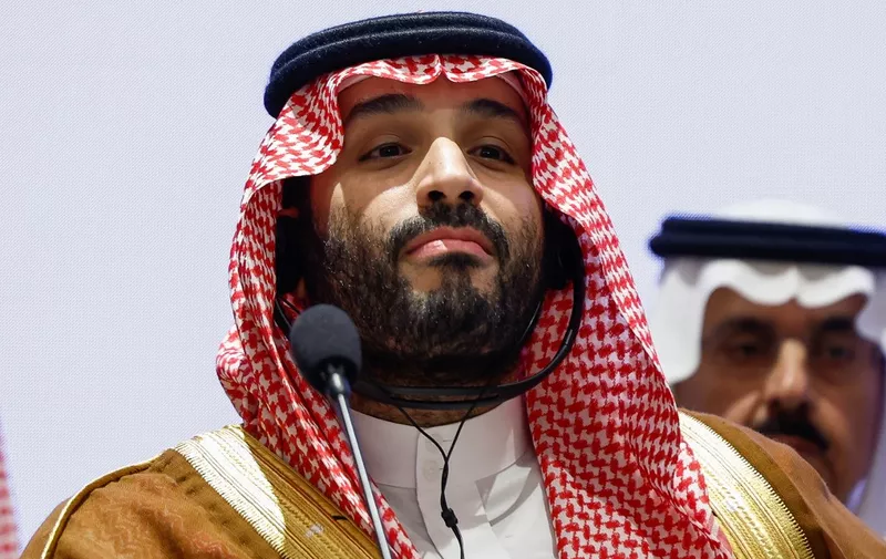 Saudi Arabia's Crown Prince and Prime Minister Mohammed bin Salman attends a session on 'Partnership for Global Infrastructure and Investment' as part of the G20 summit in New Delhi on September 9, 2023. (Photo by EVELYN HOCKSTEIN / POOL / AFP)