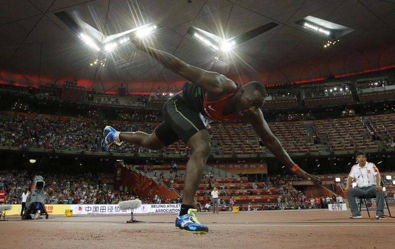 Kenya's Julius Yego competes in the final of the men's javelin throw athletics event at the 2015 IAAF World Championships at the "Bird's Nest" National Stadium in Beijing on August 26, 2015. AFP PHOTO / ADRIAN DENNIS