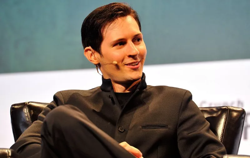 SAN FRANCISCO, CA - SEPTEMBER 21: Pavel Durov, CEO and co-founder of Telegram speaks onstage during day one of TechCrunch Disrupt SF 2015 at Pier 70 on September 21, 2015 in San Francisco, California.   Steve Jennings/Getty Images for TechCrunch/AFP