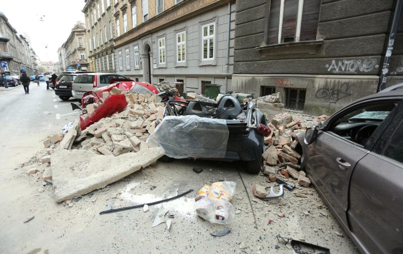 22.03.2020., Zagreb - Ostecenja u Zagreba nakon potresa jacine 5.3. po Richteru. Velika steta u Djordjicevoj ulici. Photo: Emica Elvedji/PIXSELL