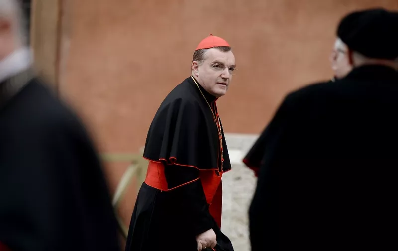 Croatian cardinal Josip Bozanic arrives for an afternoon meeting of pre-conclave on March 8, 2013 at the Vatican. Cardinals from around the globe will hold a conclave in the Sistine Chapel from March 12, 2013 to elect a new leader of the world's 1.2 billion Catholics, after "pope emeritus" Benedict XVI's historic resignation. AFP PHOTO / FILIPPO MONTEFORTE (Photo by Filippo MONTEFORTE / AFP)