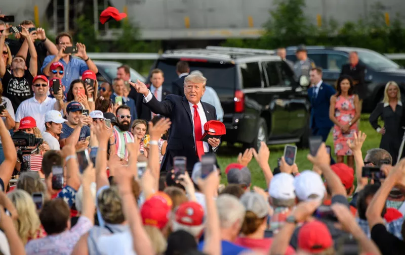 Former President Donald Trump attends the 'Save America' rally at the Lorain County Fairgrounds on June 26, 2021 in Wellington, Ohio.
Donald Trump Holds A 'Save America' Rally In Ohio for Congressional Candidate Max Miller, Wellington, USA - 26 Jun 2021,Image: 618095039, License: Rights-managed, Restrictions: , Model Release: no, Credit line: Profimedia