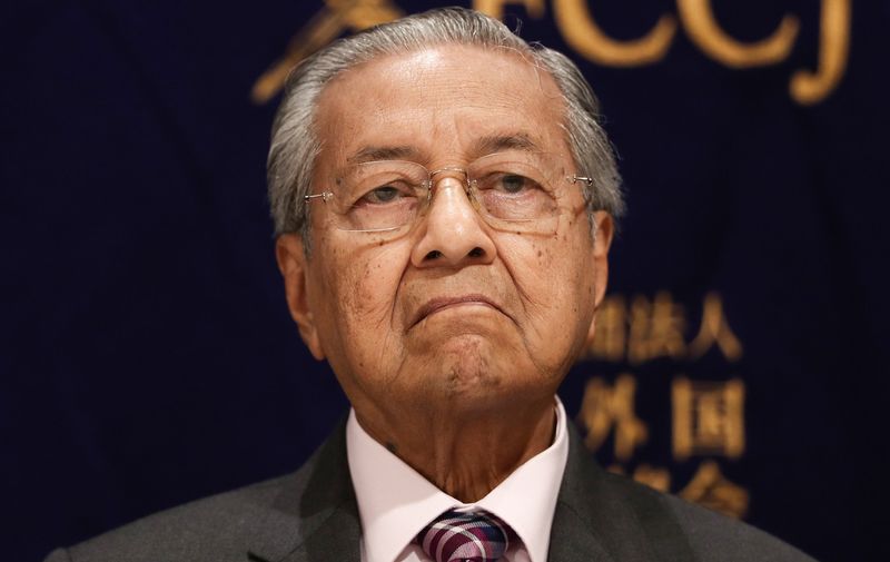 Malaysia's Prime Minister Mahathir Mohamad attends a press conference in Tokyo on May 30, 2019. Malaysia will continue using Huawei products "as much as possible," bucking a global trend prompted by security concerns and a US ban on the Chinese firm, the country's prime minister said on May 30 at a conference in Tokyo., Image: 439676505, License: Rights-managed, Restrictions: , Model Release: no, Credit line: Behrouz MEHRI / AFP / Profimedia