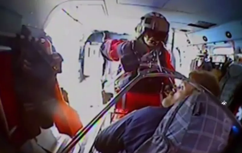 Louis Jordan u spasilačkom helikopteru