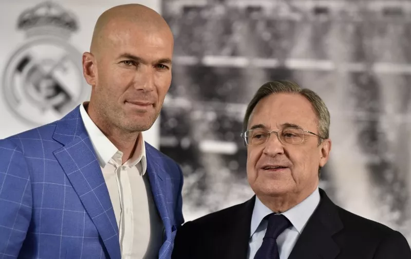 Zinedine Zidane s predsjednikom Reala Florentinom Perezom