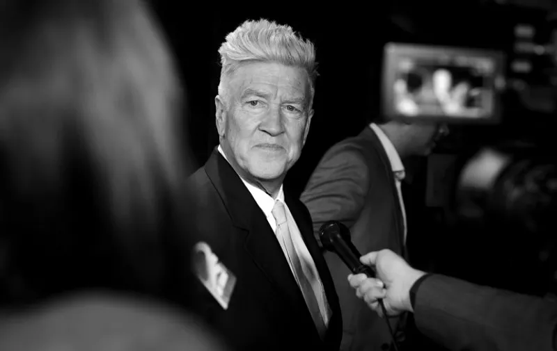 LOS ANGELES, CA &#8211; APRIL 01: (EDITORS NOTE: This image was shot in black and white. No color version available.) Filmmaker David Lynch attends the David Lynch Foundation&#8217;s DLF Live presents &#8220;The Music Of David Lynch&#8221; at The Theatre at Ace Hotel on April 1, 2015 in Los Angeles, California. Kevin Winter/Getty Images/AFP