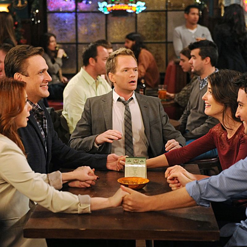 "The Final Page, Part One And Two" --  With Christmas fast approaching, Barney tells Ted that he plans on proposing to Patrice, which leads Ted to debate whether or not to tell Robin. Meanwhile, Marshall and Lily run into an acquaintance from college, on a special one-hour episode of HOW I MET YOUR MOTHER, Monday, Dec. 17 (8:00-9:00 PM, ET/PT) on the CBS Television Network. Pictured left to right: Alyson Hannigan, Jason Segel, Neil Patrick Harris, Cobie Smulders and Josh Radnor Photo: Ron P. Jaffe/Fox ÃÂ©2012 Fox Television. All Rights Reserved.