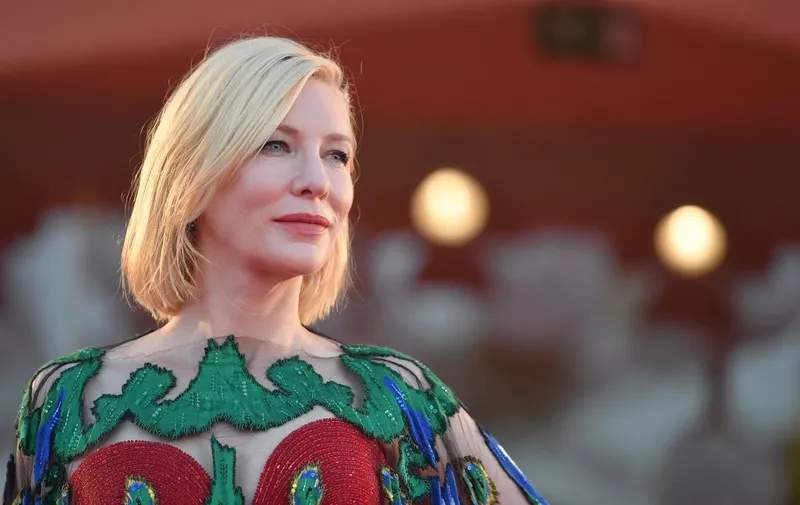 Jury President of the 77th Venice Film festival, Australian-US actress Cate Blanchett arrives to attend the closing ceremony of the 77th Venice Film Festival, on September 12, 2020 at Venice Lido, during the COVID-19 infection, caused by the novel coronavirus. (Photo by Tiziana FABI / AFP)