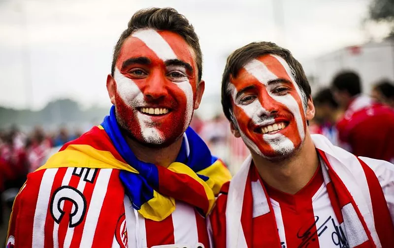 June 4, 2017 &#8211; Girona, Spain &#8211; Girona FC team&#8217; supporters during celebration of promotion ascent to the La Liga during the Spanish championship La Liga 1|2|3 football match between Girona FC vs Zaragoza at Montilivi stadium on June 4, 2017 in Girona, Spain., Image: 335177260, License: Rights-managed, Restrictions: * France Rights OUT *, Model [&hellip;]