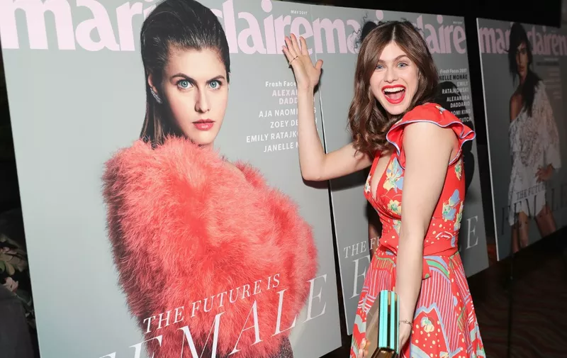 WEST HOLLYWOOD, CA - APRIL 21: Cover star Alexandra Daddario attends Marie Claire's 'Fresh Faces' celebration with an event sponsored by Maybelline at Doheny Room on April 21, 2017 in West Hollywood, California.   Neilson Barnard/Getty Images for Marie Claire/AFP