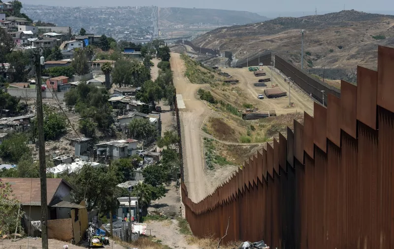 View of the Mexico-US wall on June 18, 2019, in Tijuana, Baja California, Mexico. (Photo by Agustin PAULLIER / AFP)