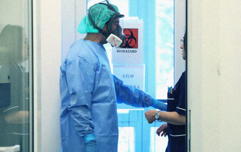 29.01.2020., Zagreb - Infektivna bolnica Fran Mihaljevic, pripreme odjela za prihvat zarazenih pacijenata koronavirusom. Photo: Robert Anic/PIXSELL
