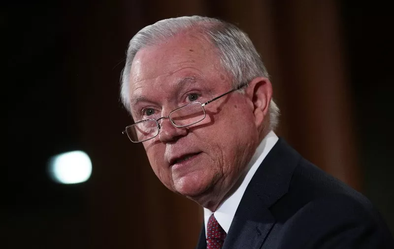 WASHINGTON, DC - SEPTEMBER 05: U.S. Attorney General Jeff Sessions speaks on immigration at the Justice Department September 5, 2017 in Washington, DC. Sessions announced that the Trump Administration is ending the Obama era Deferred Action for Childhood Arrivals (DACA) program, which protect those who were brought to the U.S. illegally as children, with a six-month delay for the Congress to put in replacement legislation.   Alex Wong/Getty Images/AFP