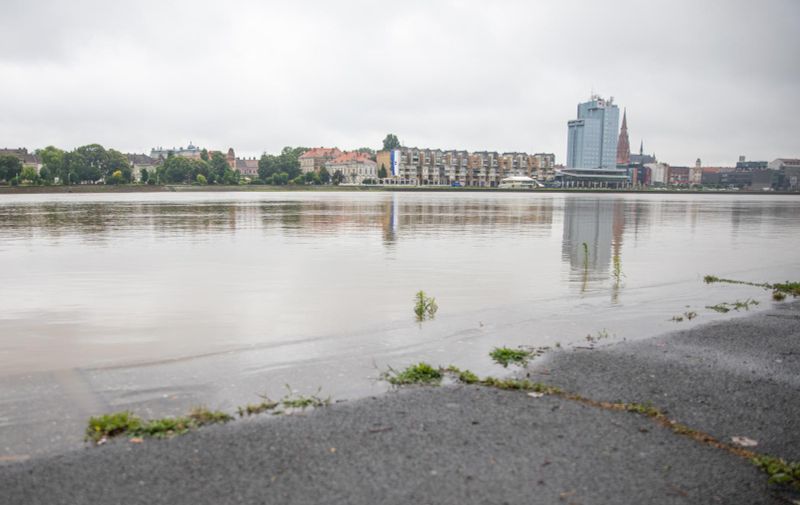 12.06.2024. Osijek -  Vodostaj Drave na lijevoj obali, ocekivanje vodenog vala Photo: Borna Jaksic/PIXSELL