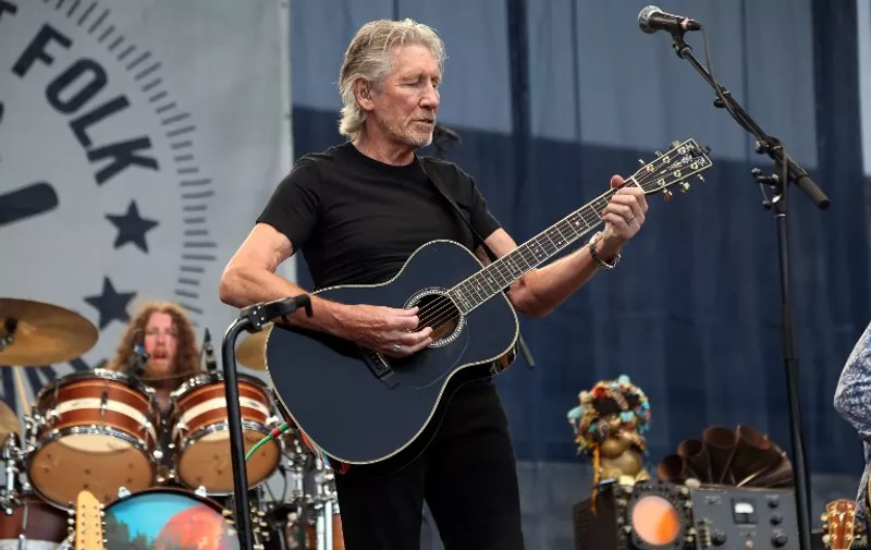 NEWPORT, RI - JULY 24: Roger Waters of Pink Floyd performs with surprise backing bands My Morning Jacket and Lucius during the 2015 Newport Folk Festival at Fort Adams State Park on July 24, 2015 in Newport, Rhode Island.   Taylor Hill/Getty Images/AFP