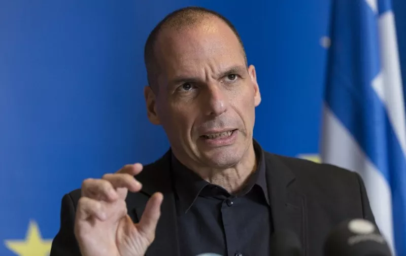 Greek Finance Minister Yanis Varoufakis gives a press conference at the end of a eurozone finance ministers meeting at the European Union Council headquarters in Luxembourg on June 18, 2015. Greece must make the next move towards reaching a debt deal with its EU-IMF creditors but there is little chance of an agreement at a meeting of eurozone finance ministers on June 18, Eurogroup chief Jeroen Dijsselbloem said. AFP PHOTO / THIERRY MONASSE