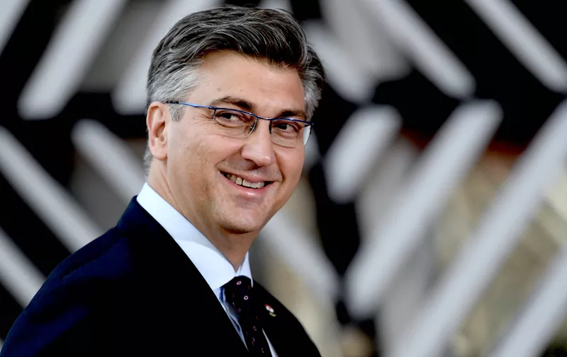 Croatia's Prime Minister Andrej Plenkovic arrives for a European Union leaders summit in Brussels, on July 2, 2019.  European Union leaders meet in Brussels on July 2 for the third straight day of talks aimed at defusing fresh power struggles in a bid to fill the bloc's top jobs. The 28 EU leaders who will meet from 11 am (0900 GMT) face a new landscape following the May elections in which the dominant political forces lost some of their clout., Image: 453466191, License: Rights-managed, Restrictions: , Model Release: no, Credit line: Profimedia, AFP