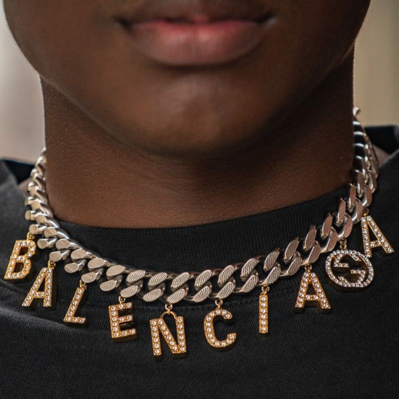NEW YORK, NY - SEPTEMBER 11: Joseph Holland is seen wearing a necklace by Balenciaga x Gucci during New York Fashion Week at Spring Studios on September 11, 2022 in New York City.   David Dee Delgado/Getty Images/AFP (Photo by David Dee Delgado / GETTY IMAGES NORTH AMERICA / Getty Images via AFP)