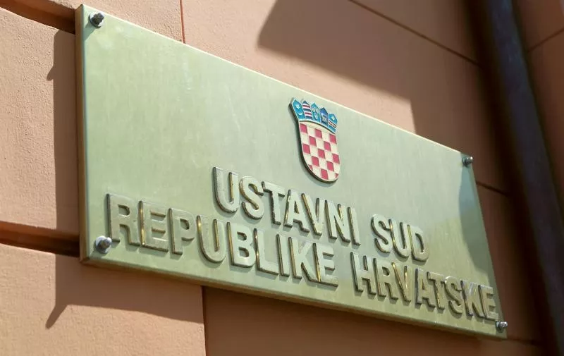 19.07.2012., Zagreb - Sjednica Ustavnog suda oko Zakona o kaznenom postupku. Ploca.
Photo: Zeljko Lukunic/PIXSELL