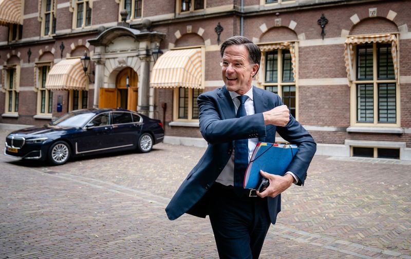 Outgoing Prime Minister Mark Rutte prior to a debate in the House of Representatives about the benefits report and the resignation of the cabinet.
Politicians in The Hague, Netherlands - 07 Jul 2021,Image: 620402466, License: Rights-managed, Restrictions: , Model Release: no, Credit line: Profimedia