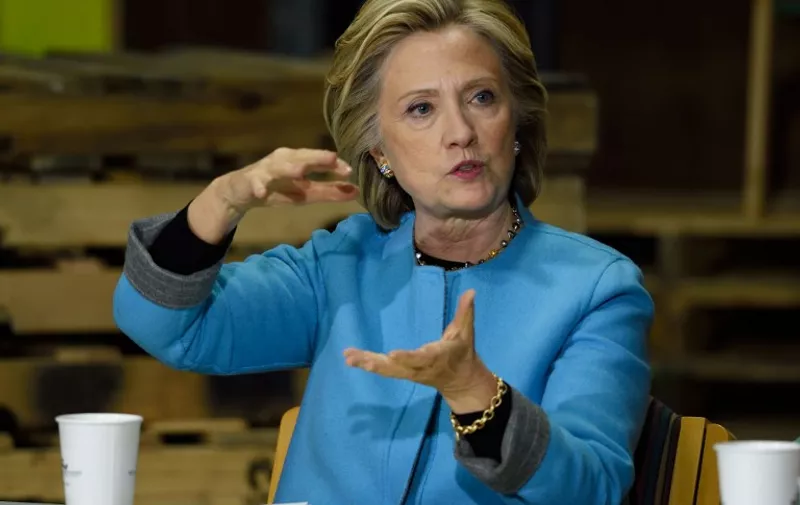 Hillary Clinton participates in a round table discussion with Whitney Brothers management and employees April 20, 2015 in Keene, New Hampshire. The former first lady and secretary of state &#8212; now the clear frontrunner for the Democratic Party presidential ticket &#8212; will meet with students, teachers and small business employees, according to her campaign team. [&hellip;]
