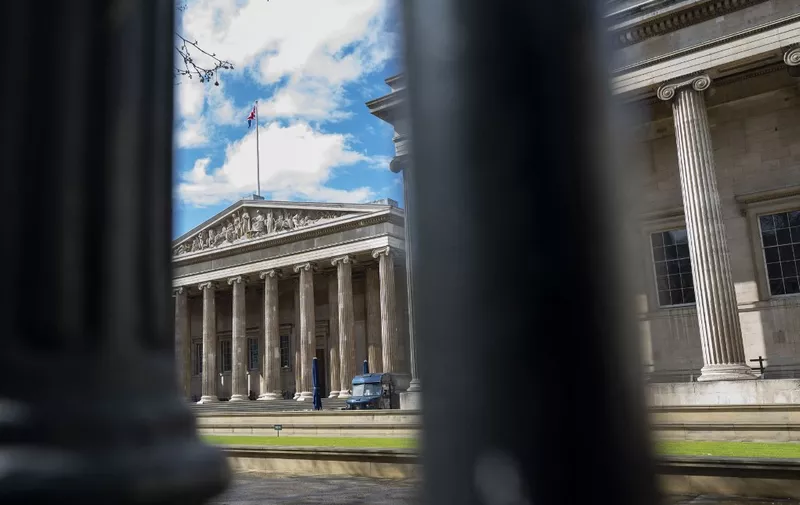 LONDON, UNITED KINGDOM - APRIL 06: A view of the closed British Museum as British Museum staff go on strike to demand better working conditions in London, United Kingdom on April 06, 2023. Rasid Necati Aslim / Anadolu Agency (Photo by Rasid Necati Aslim / ANADOLU AGENCY / Anadolu Agency via AFP)