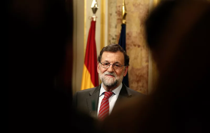 MADRID, SPAIN - FEBRUARY 12: Spain's acting Prime Minister Mariano Rajoy speaks during a press conference following his meeting with the leader of Spanish Socialist Party (PSOE) Pedro Sanchez at the Spanish parliament in Madrid on February 12, 2016. Burak Akbulut / Anadolu Agency, Image: 273862725, License: Rights-managed, Restrictions: , Model Release: no, Credit line: Profimedia, Abaca